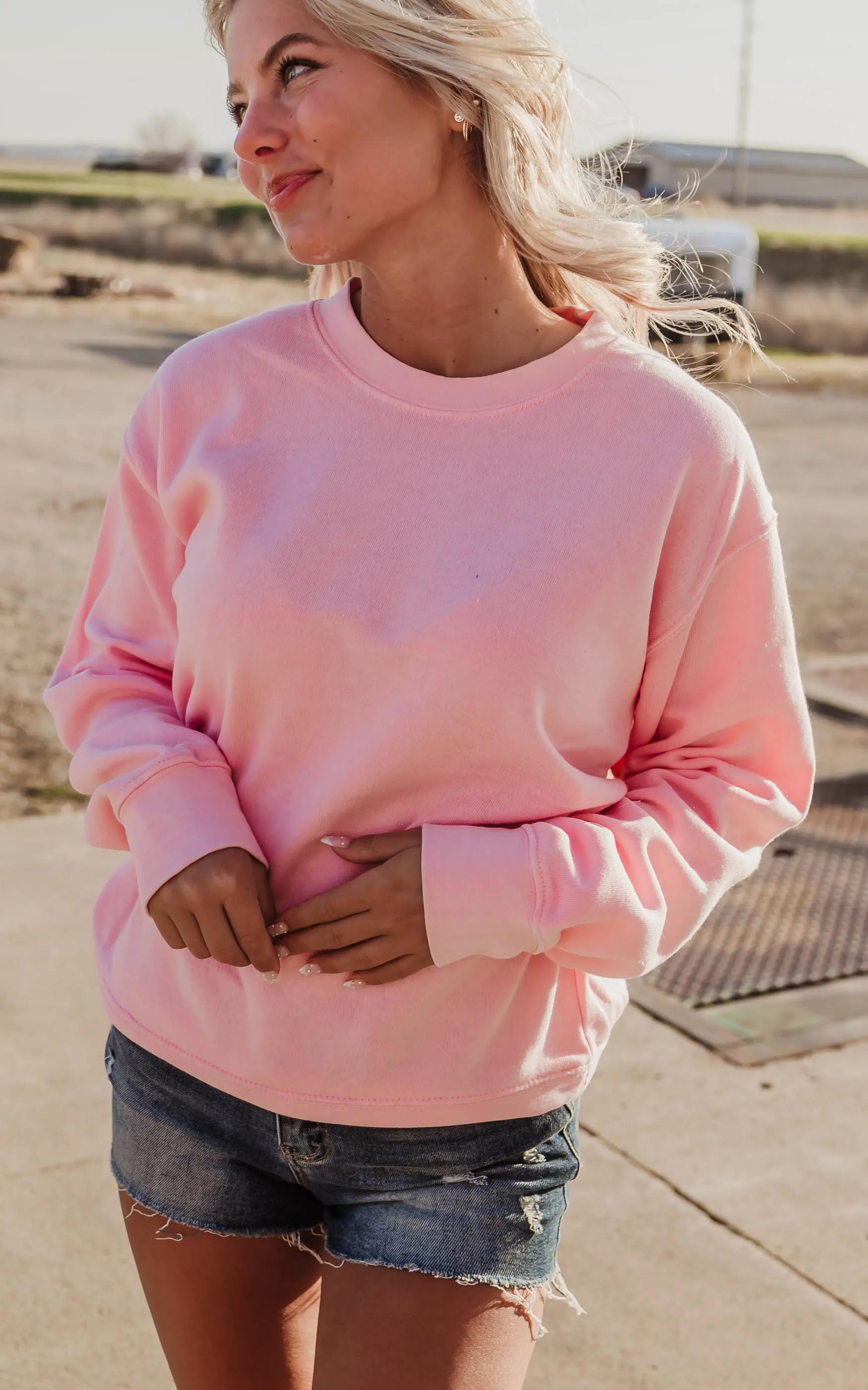 Burnout SO SOFT Crewneck Sweatshirt - Final Sale