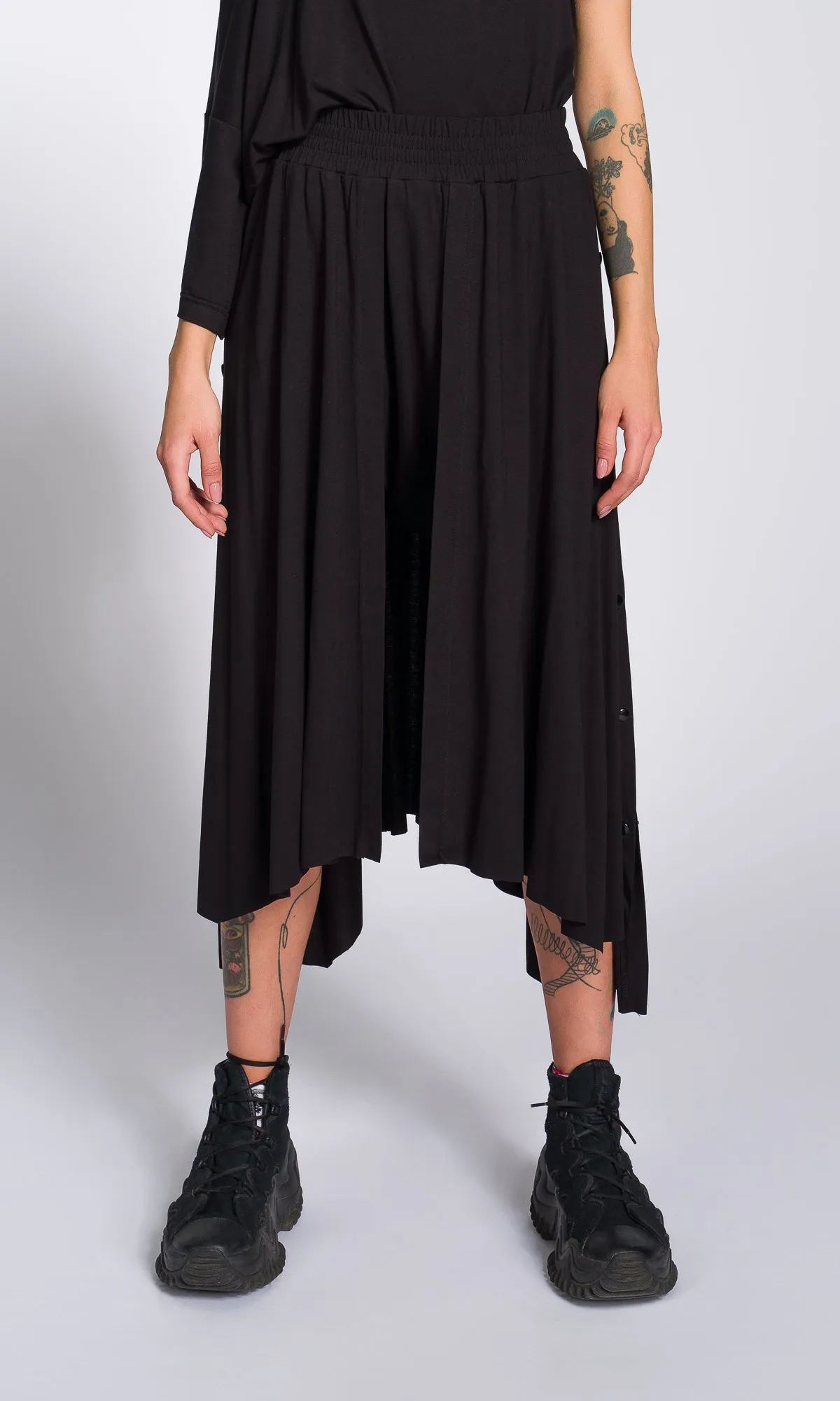 Cape Pants with Side Buttons