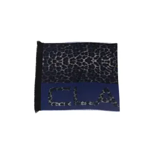 Cavalli Class Blue Wool Men Scarf