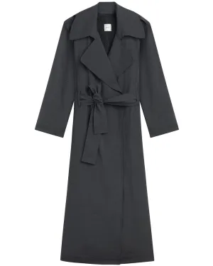 Charcoal Melange Jane Trench Coat