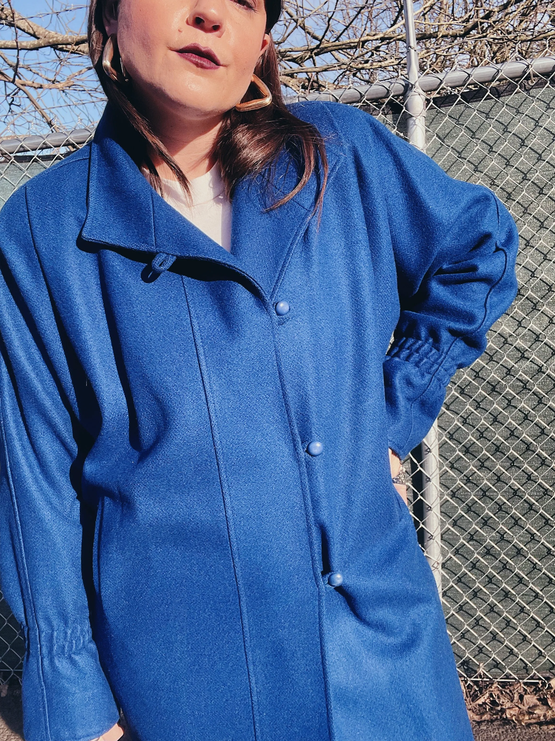 Cobalt Blue Long Coat