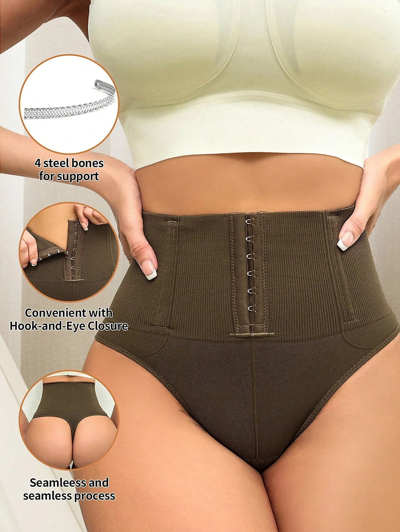 Comfortable Hook & Eye Shapewear Panty for a Sleek Silhouette