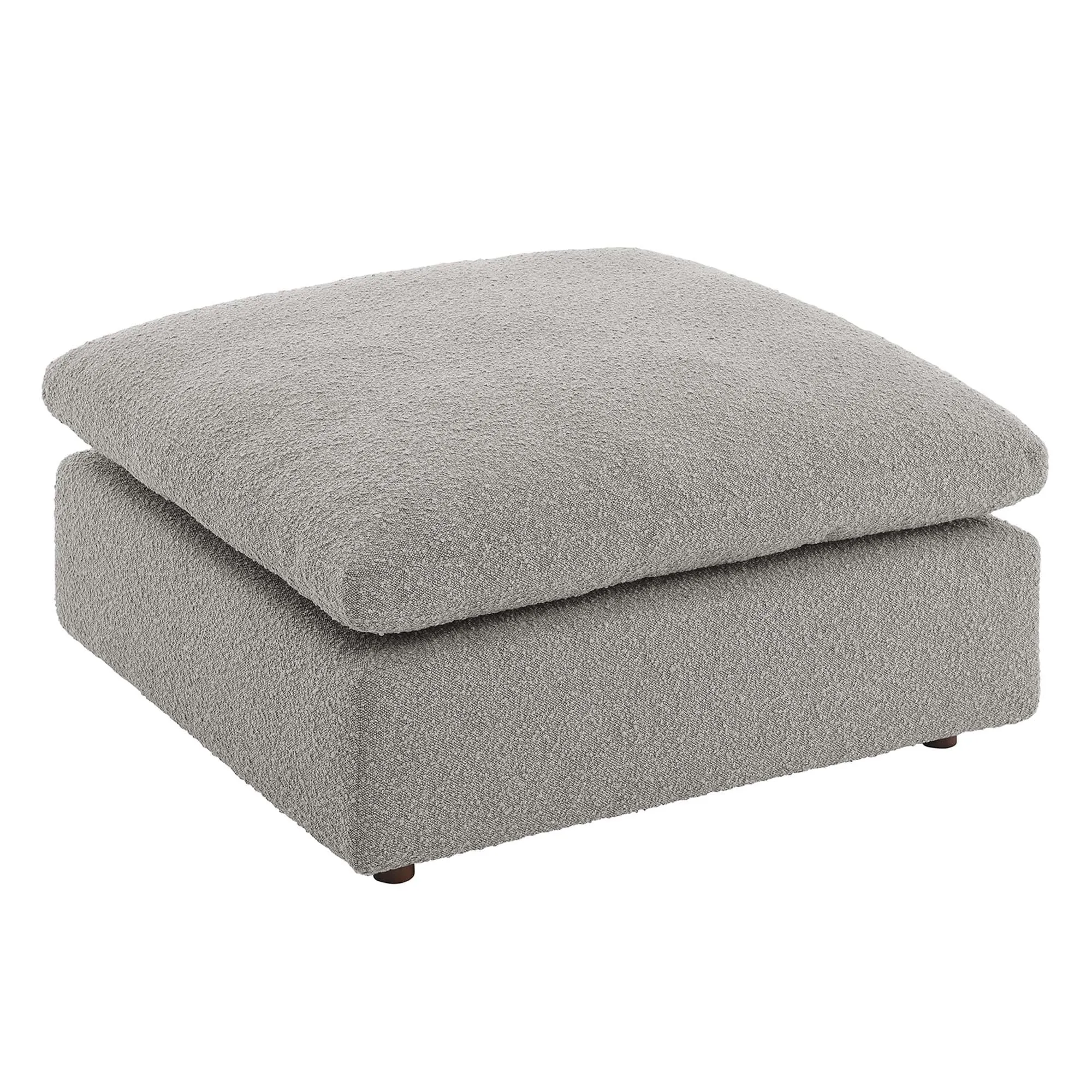 Commix Down Filled Overstuffed Boucle Fabric Ottoman by Modway