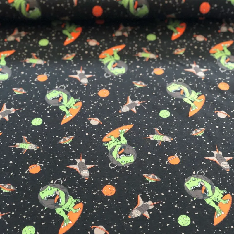 Cotton Jersey - Space Dinos