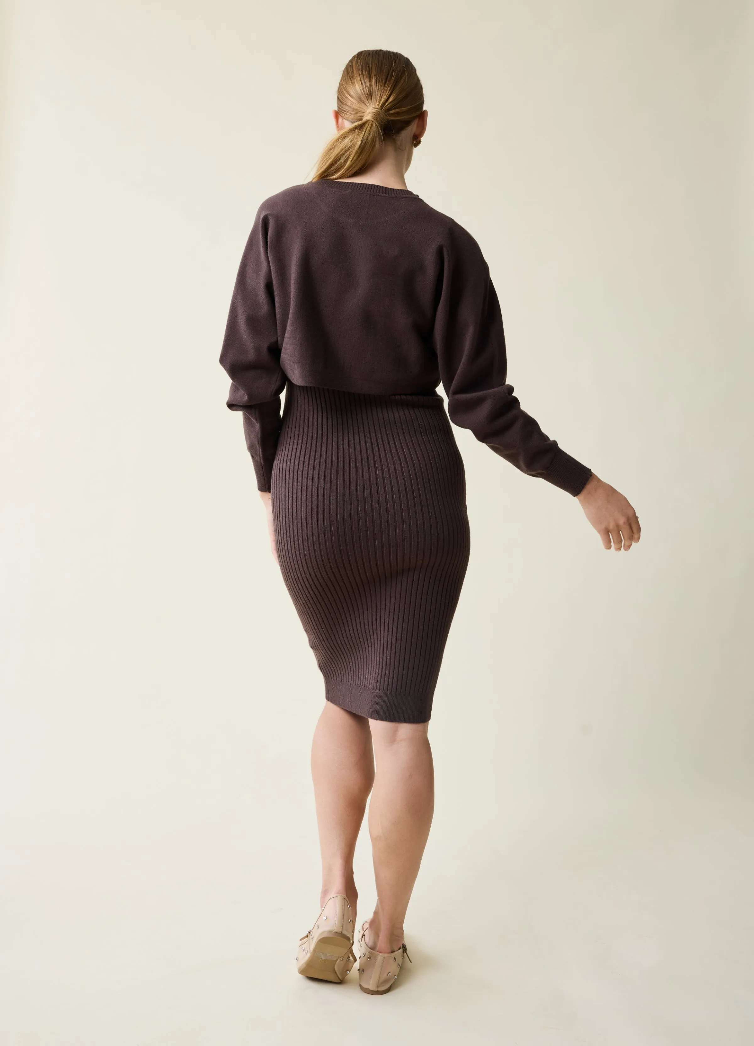 Cozy Dress   Sweater Maternity Set