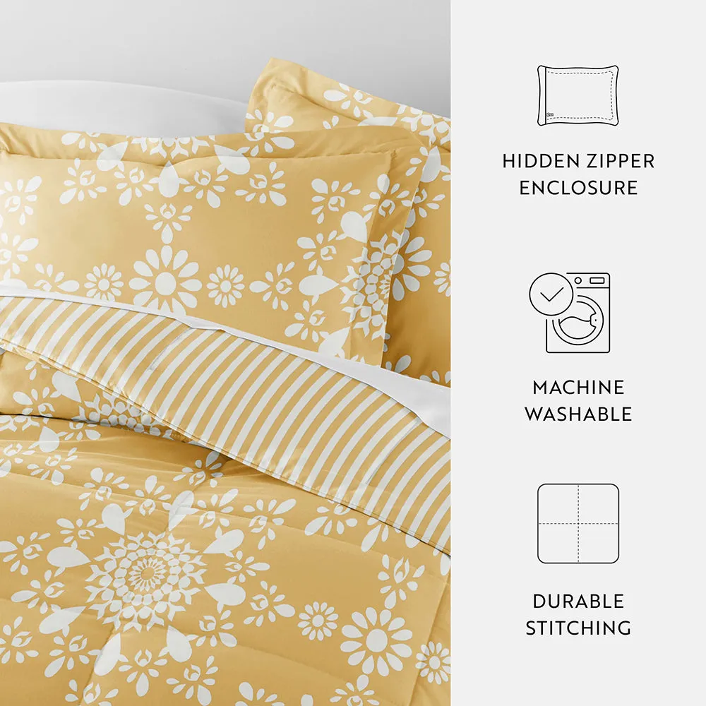 Daisy Medallion Reversible Down-Alternative Comforter Set - 12 Days of Deals