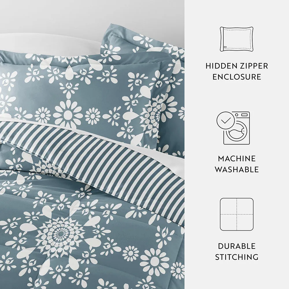 Daisy Medallion Reversible Down-Alternative Comforter Set - 12 Days of Deals