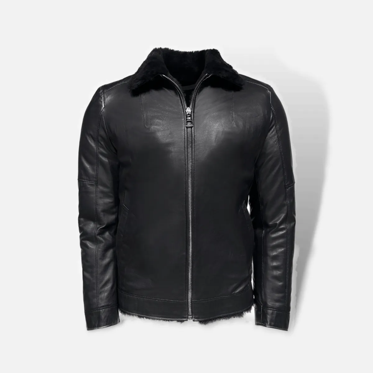 Dawson Leather Shearling Flight Jacket