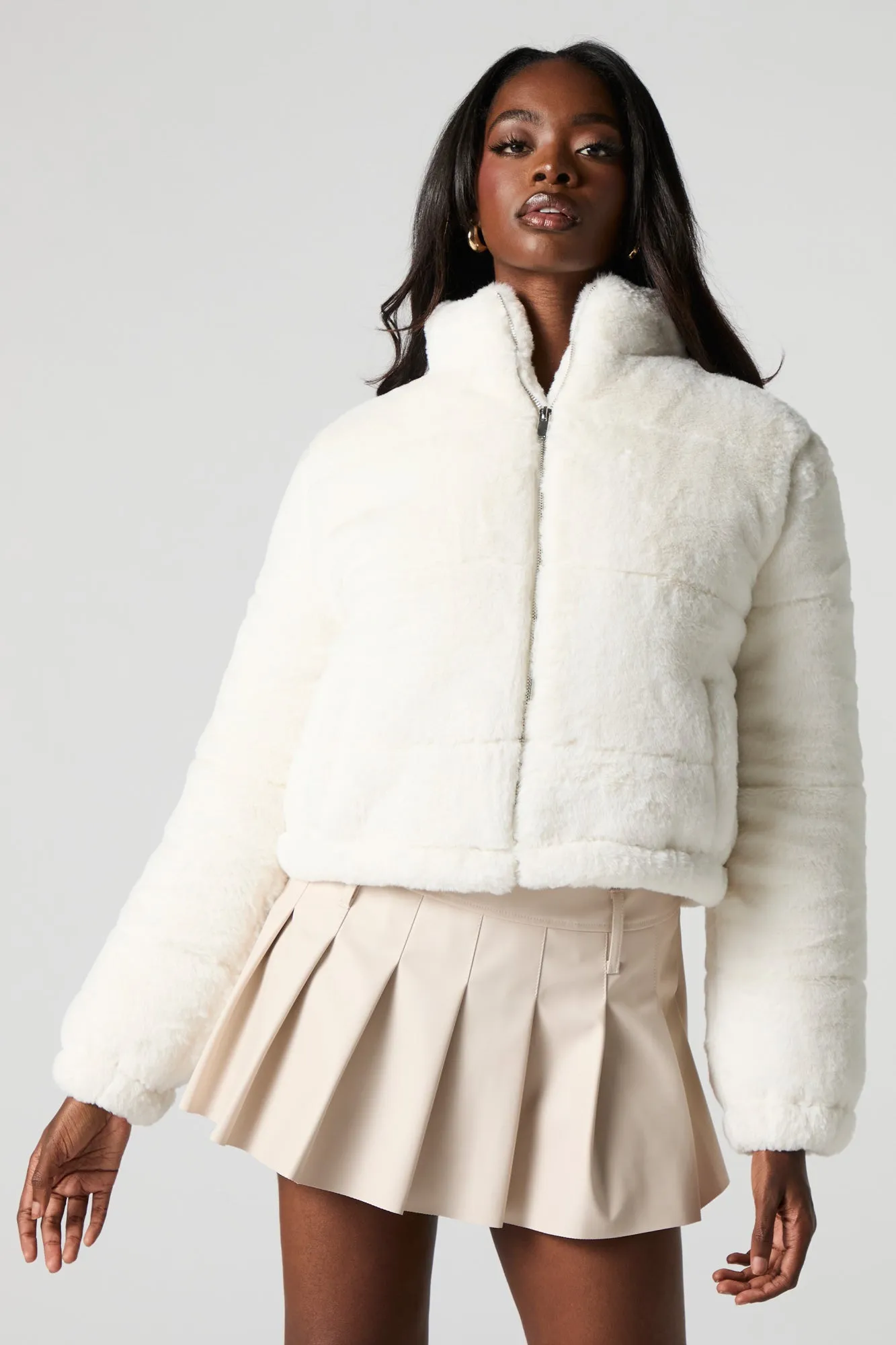 Faux Fur Puffer Jacket