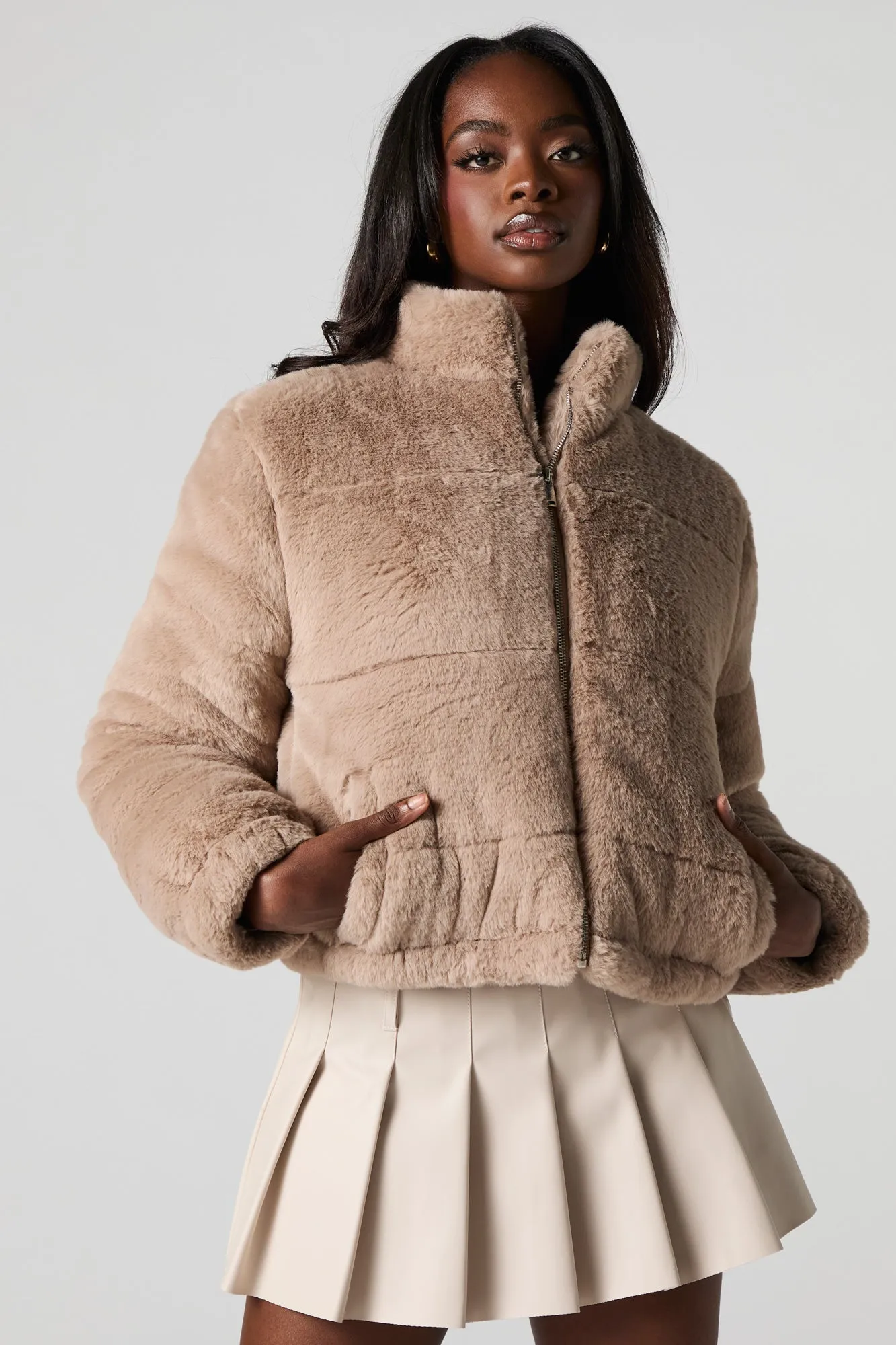 Faux Fur Puffer Jacket