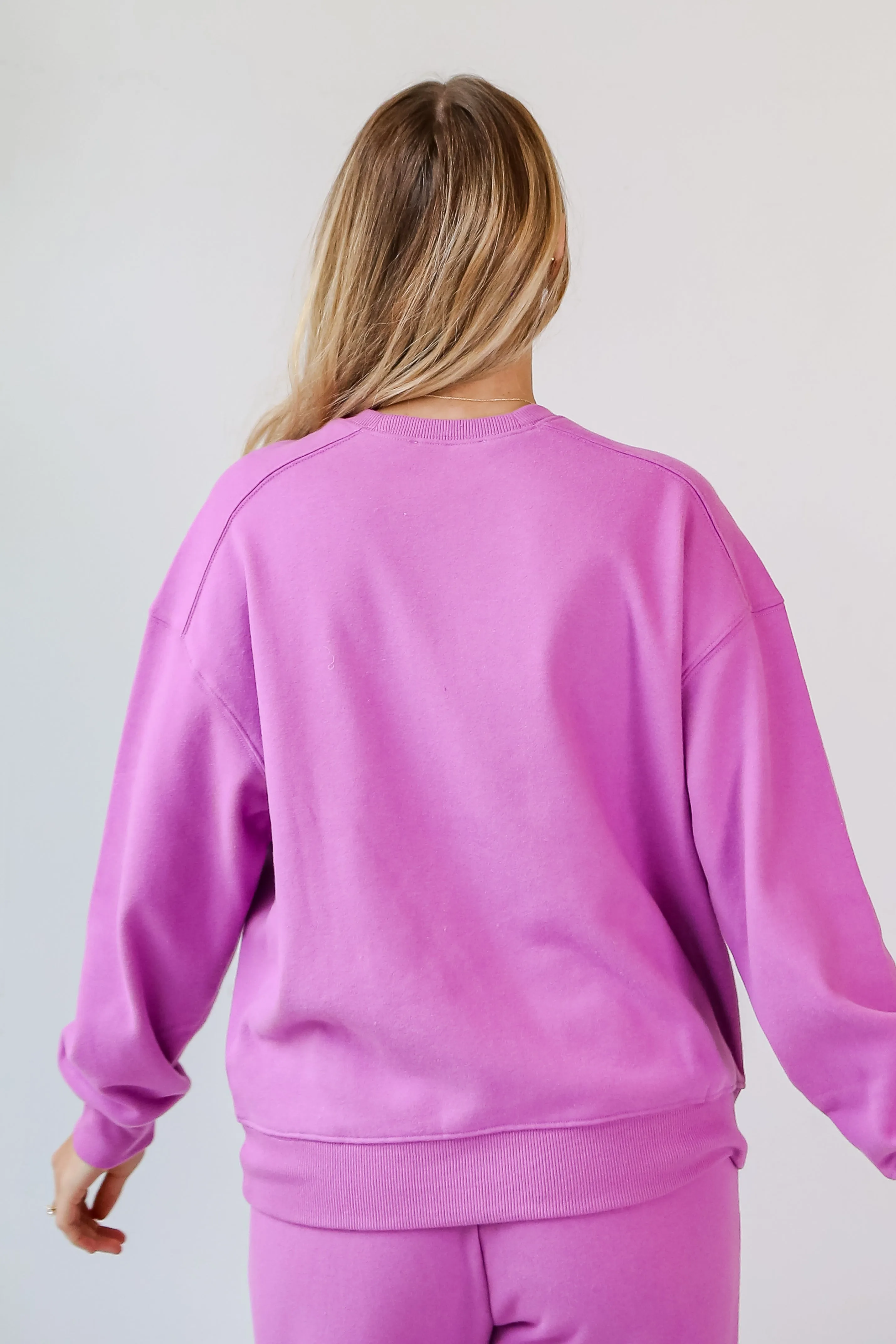 FINAL SALE - Laidback Love Magenta Fleece Pullover - DOORBUSTER