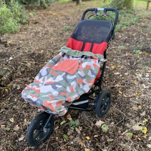 Kids Fleece-Lined Wheelchair Cosy - KHAKI CAMO