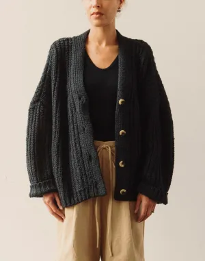 Lauren Manoogian Shaker Cardigan, Black