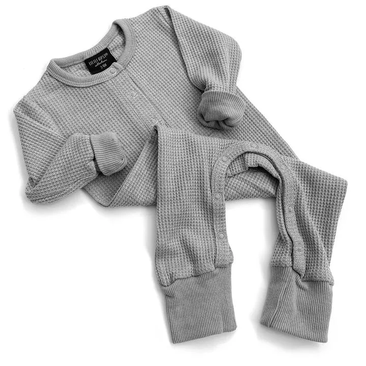 Little Bipsy Thermal L/S Romper - Grey