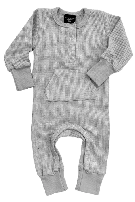 Little Bipsy Thermal L/S Romper - Grey