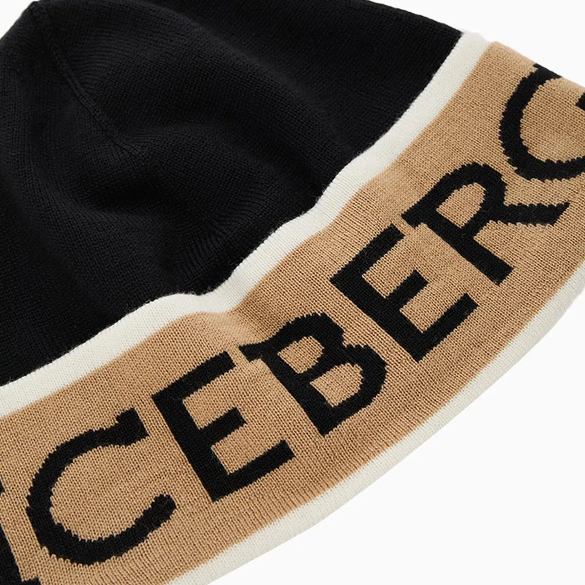 Men's Black Wool Beanie With Logo