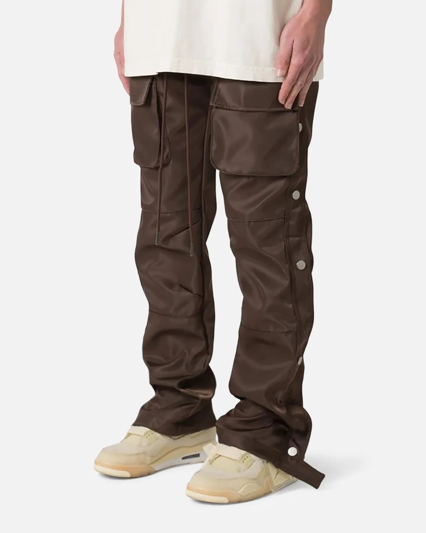 MNML Snap Front Cargo Pants Brown