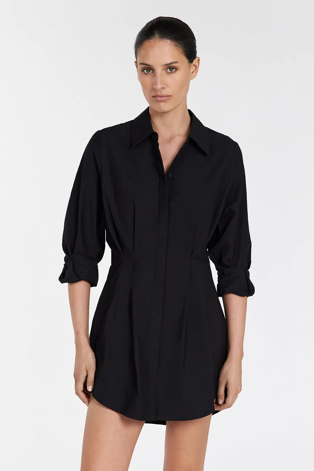 RACHEL BLACK SHIRT MINI DRESS