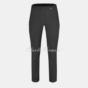 Robell Rose 09 – 7/8 Cropped Super Slim Trouser 51527-54025-97 – Ultra Thin Fleece Lined (Charcoal)