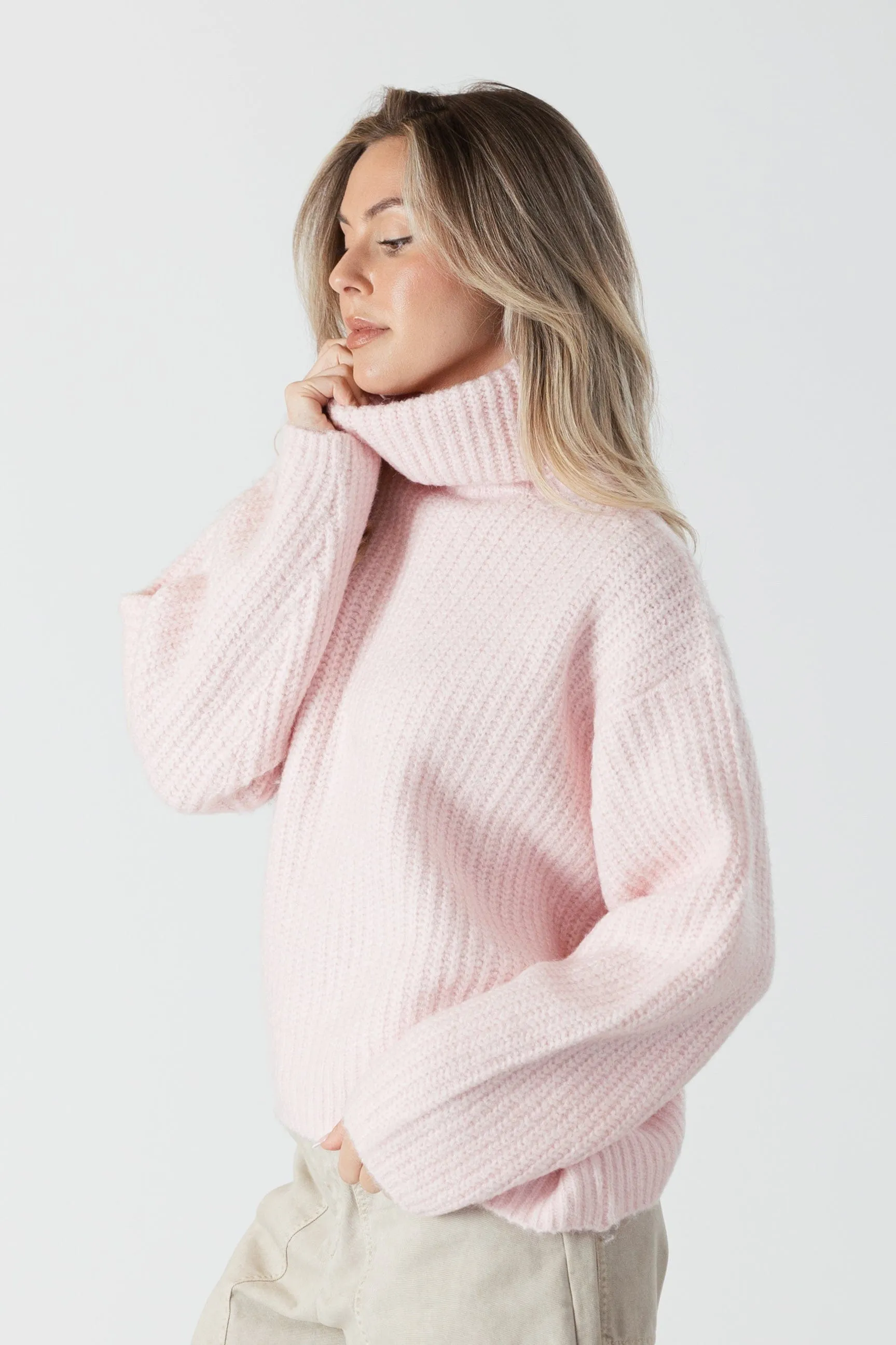 Sahar Ribbed Turtle Neck Sweater