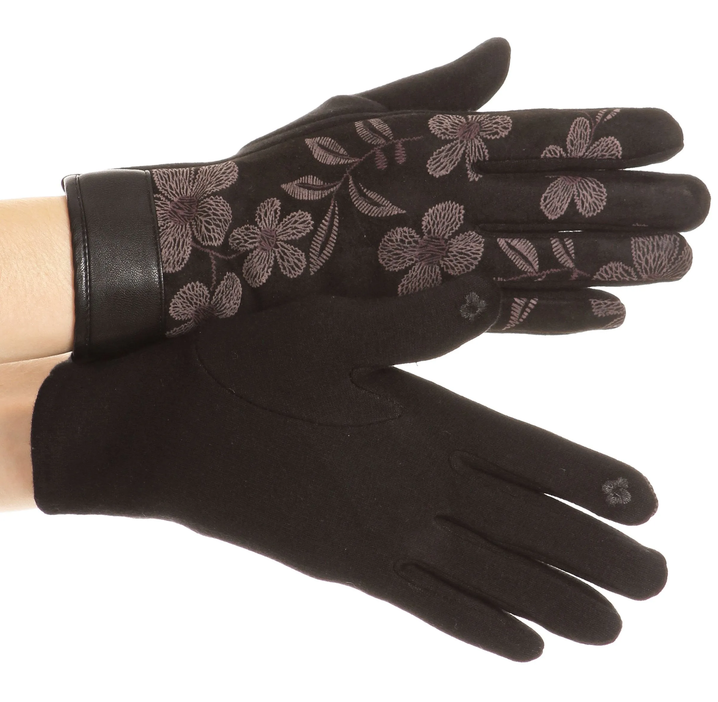 Sakkas Liya Classic Warm Driving Touch Screen Capable Stretch Gloves Fleece Lined