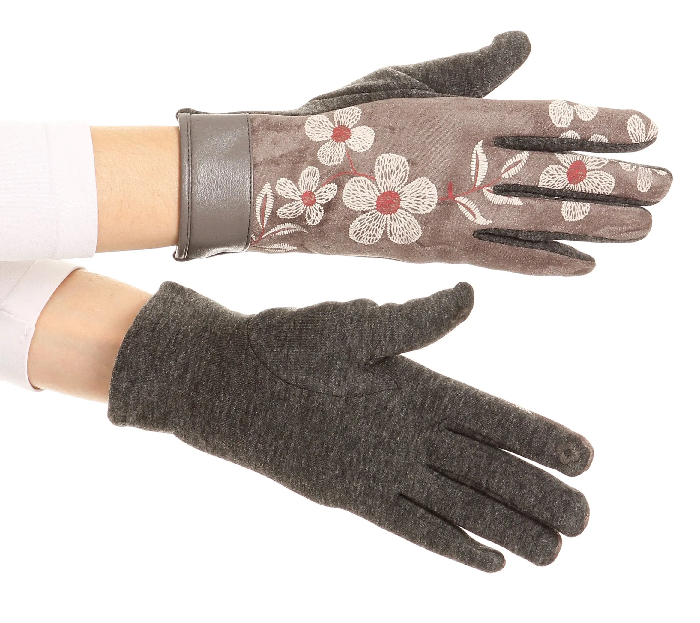 Sakkas Liya Classic Warm Driving Touch Screen Capable Stretch Gloves Fleece Lined