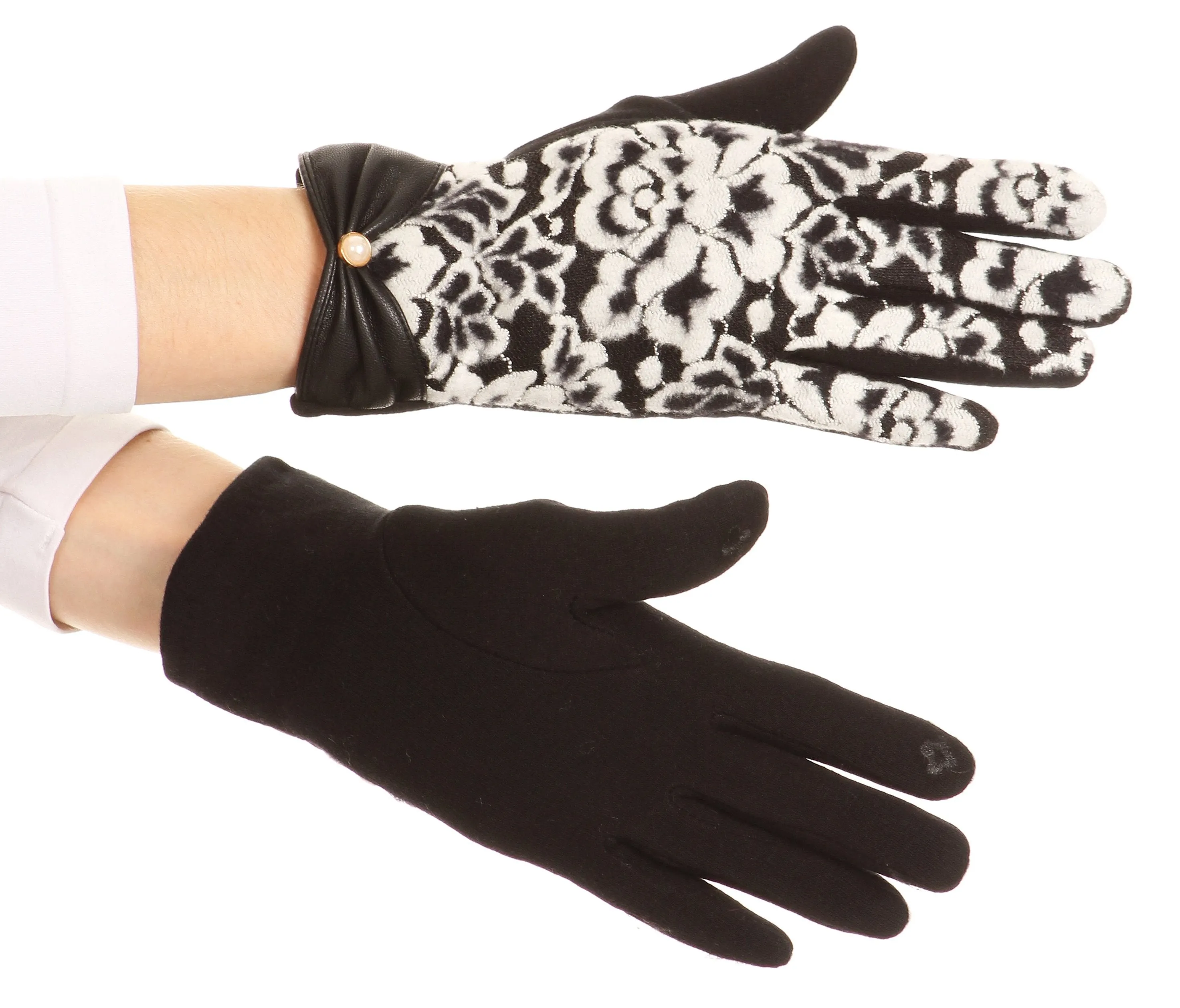 Sakkas Liya Classic Warm Driving Touch Screen Capable Stretch Gloves Fleece Lined