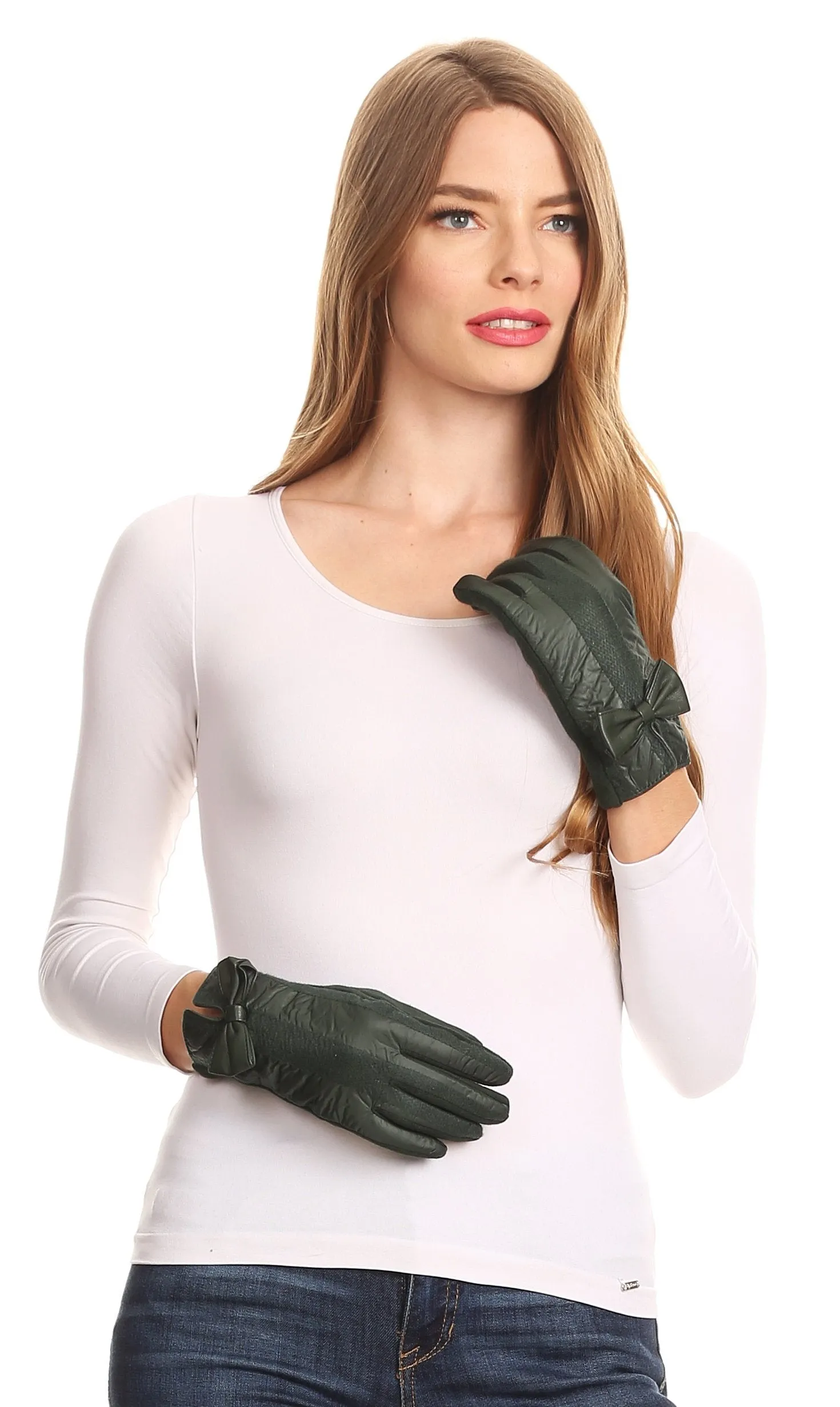 Sakkas Liya Classic Warm Driving Touch Screen Capable Stretch Gloves Fleece Lined