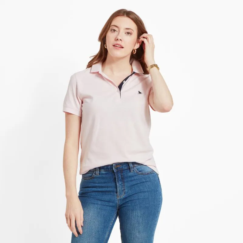 Schoffel St Ives Tailored Ladies Polo Shirt - Pale Pink