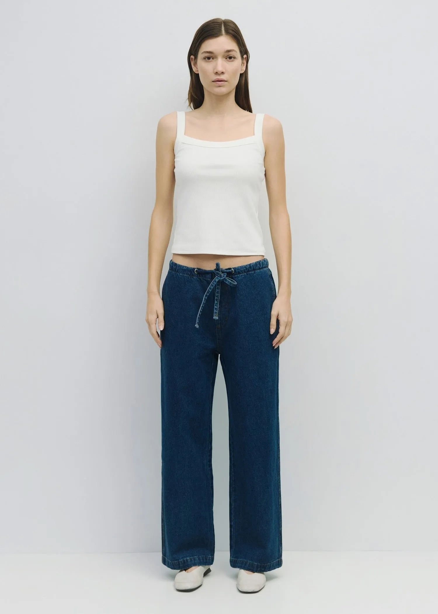 Shane Drawstring Denim Pants