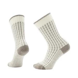 Smartwool Women's Everyday Cozy Waffle Press Crew Socks in Natural