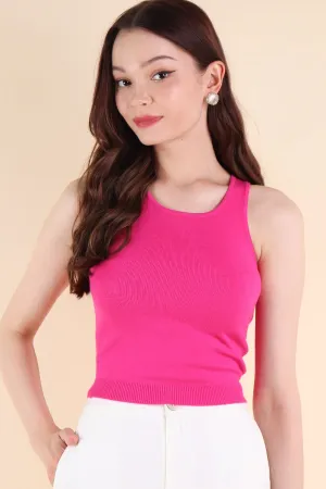 SMITHSON V2 RACER KNIT TOP IN BARBIE PINK