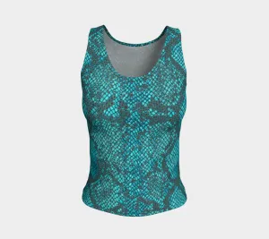 Snakeskin Fitted Tank Top