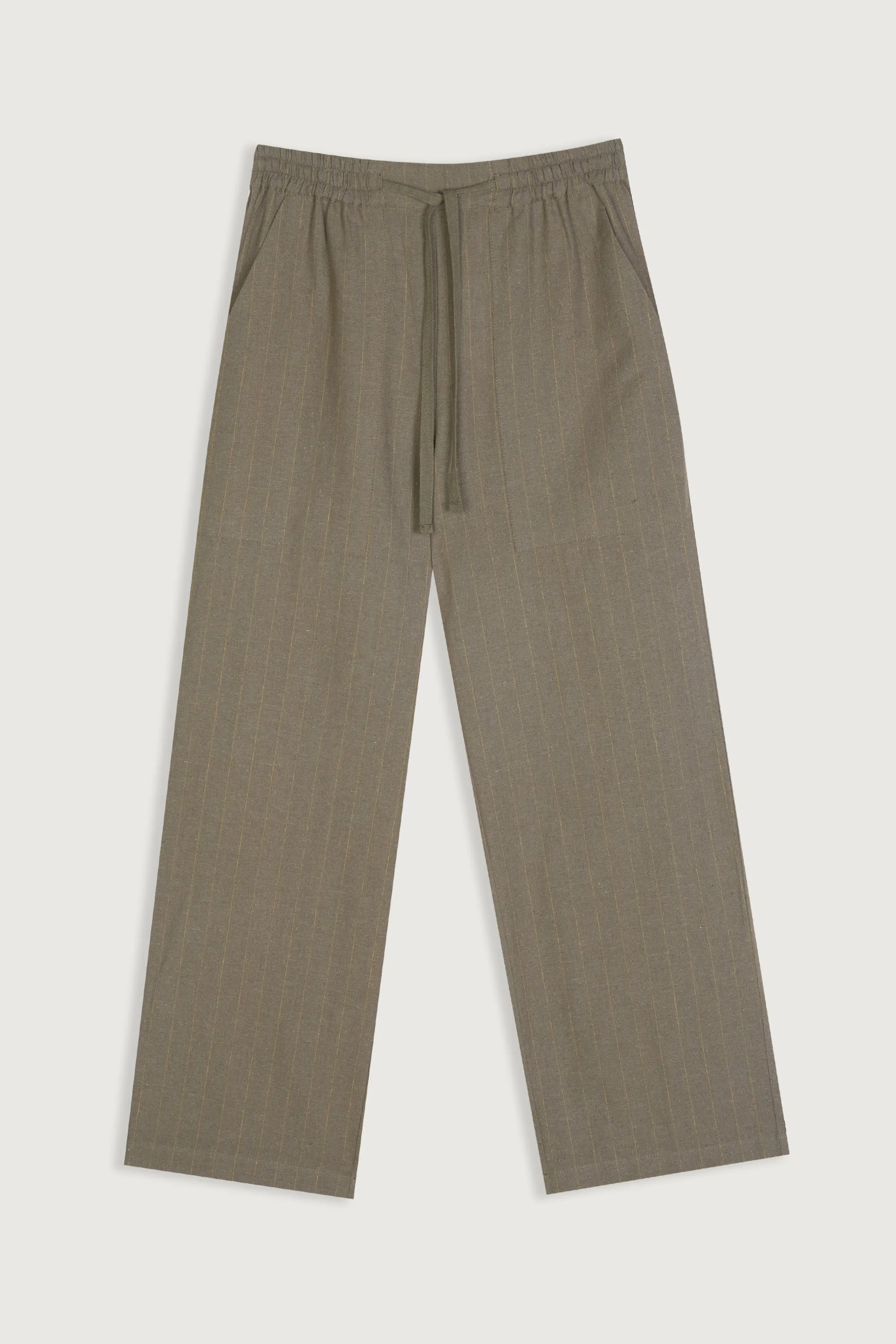 STRIPED LINEN TROUSER