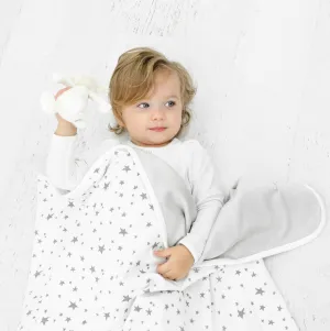 Toddler Blanket, 4 Season® Merino Wool & Organic Cotton, 52.5" x 40", Star White