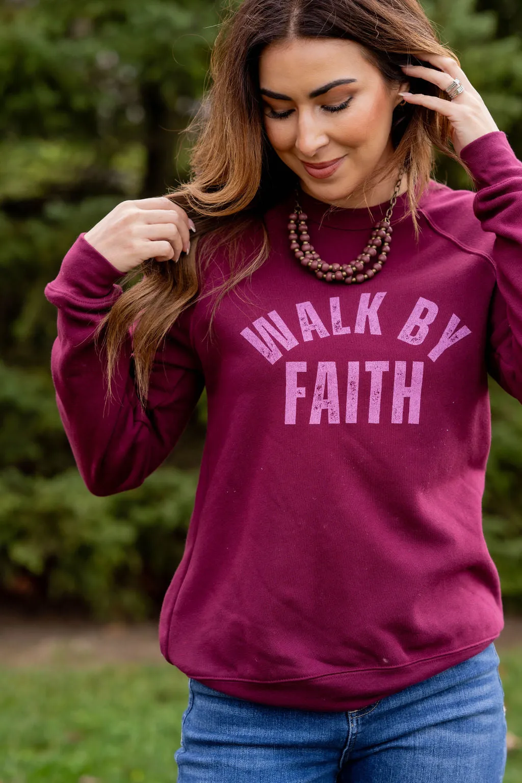 Walk By Faith Graphic Crewneck