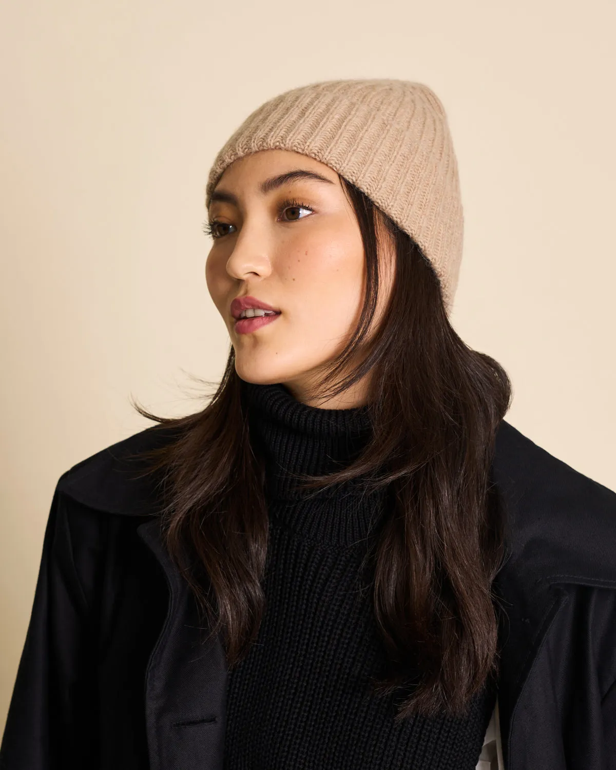 WOOLY KNIT BEANIE BJON CAMEL