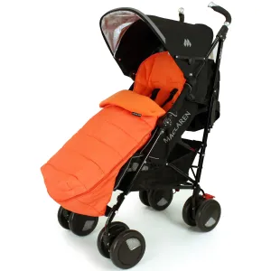 XXL Large Luxury Foot-muff And Liner For Maclaren Techno XT - Orange (Orange)